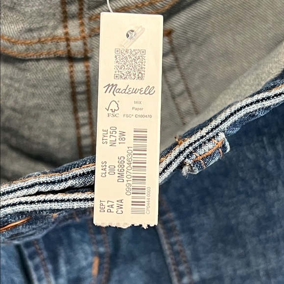 NWT Madewell The Perfect Vintage Wide Leg Jeans size 18W - Picture 6 of 9